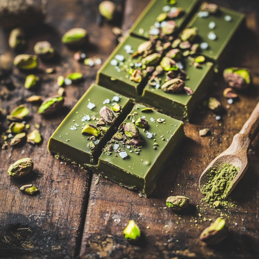 Barres de Chocolat au Matcha Fait Maison