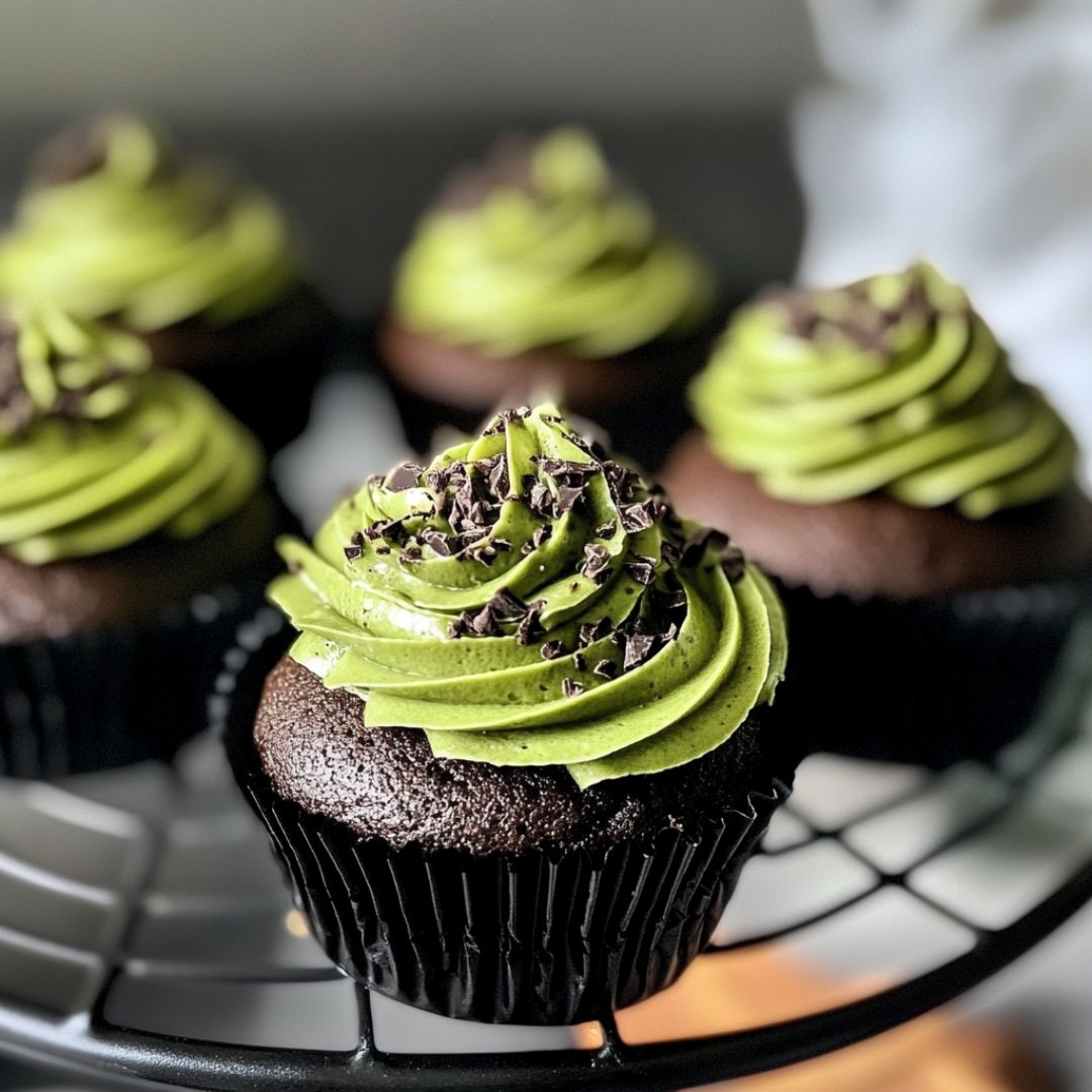 Cupcakes Vegan au Matcha et Chocolat Noir