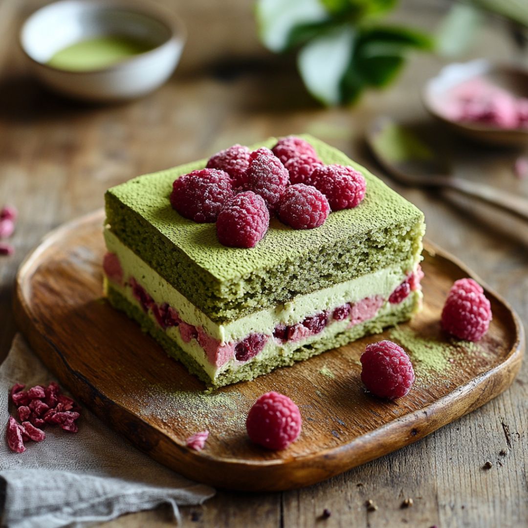 Cake Matcha Framboise : La recette