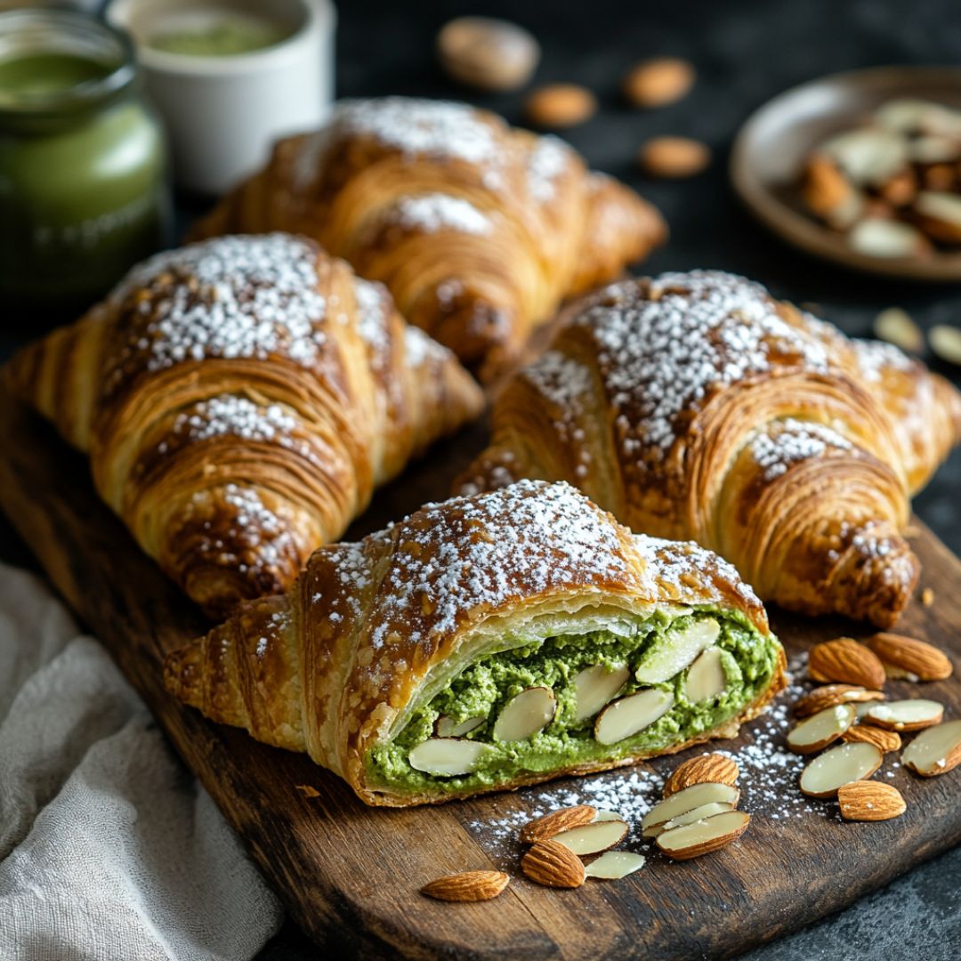 Croissants aux Amandes & Matcha : Une touche gourmande